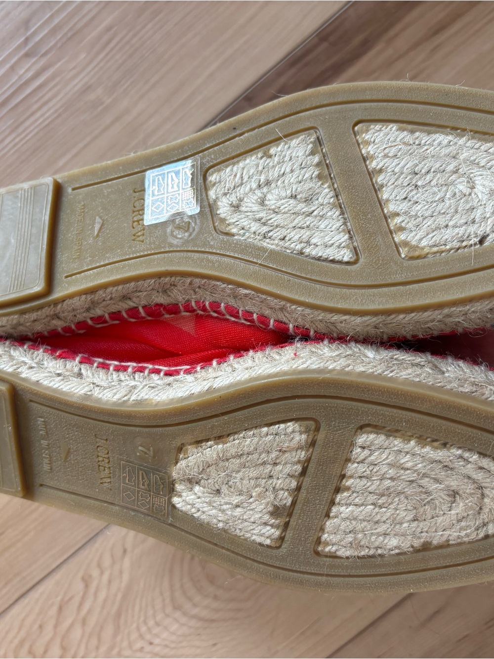 J. Crew Bright Red Canvas Espadrilles - Picture 3 of 3